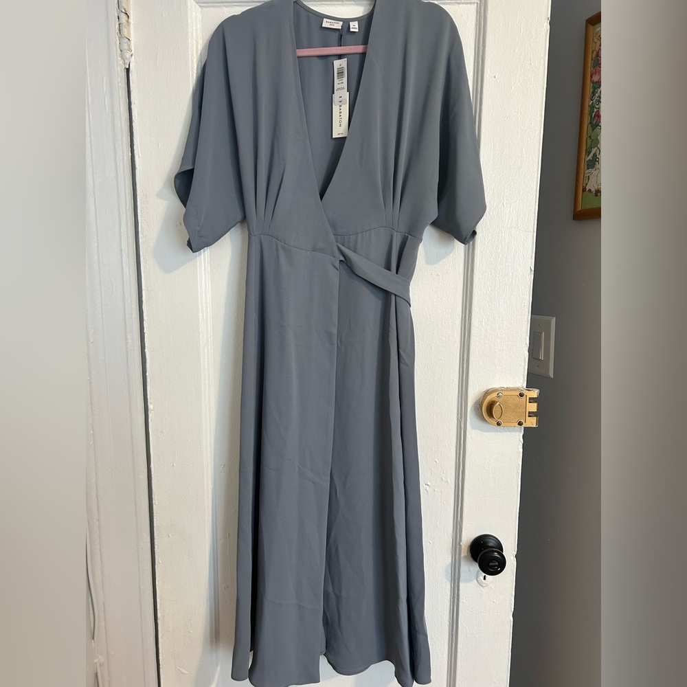 Babaton Slate Gray Midi Dress